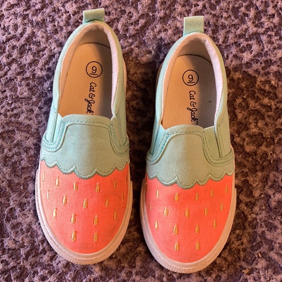 Cat & Jack Other - Cat & Jack Kid’s Toddler Slip On Watermelon 🍉 Tennis Shoes Sneakers Size 9